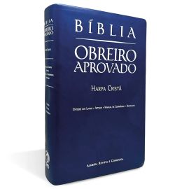 Biblia Obreiro Aprovado Azul Harpa Crista